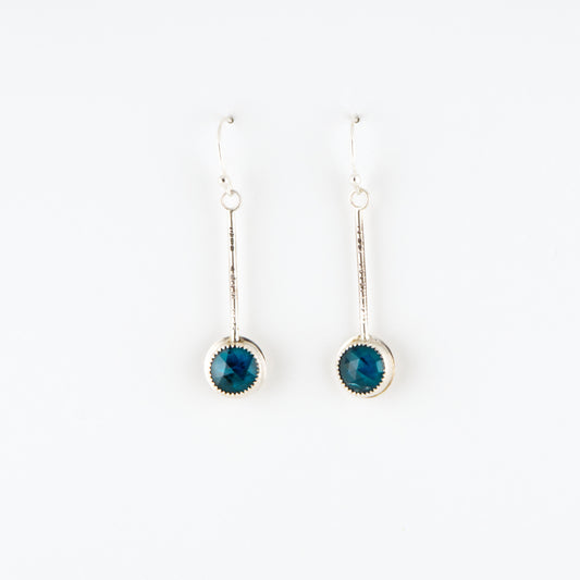 Blue Paraiba Kyanite Pendulum Earrings