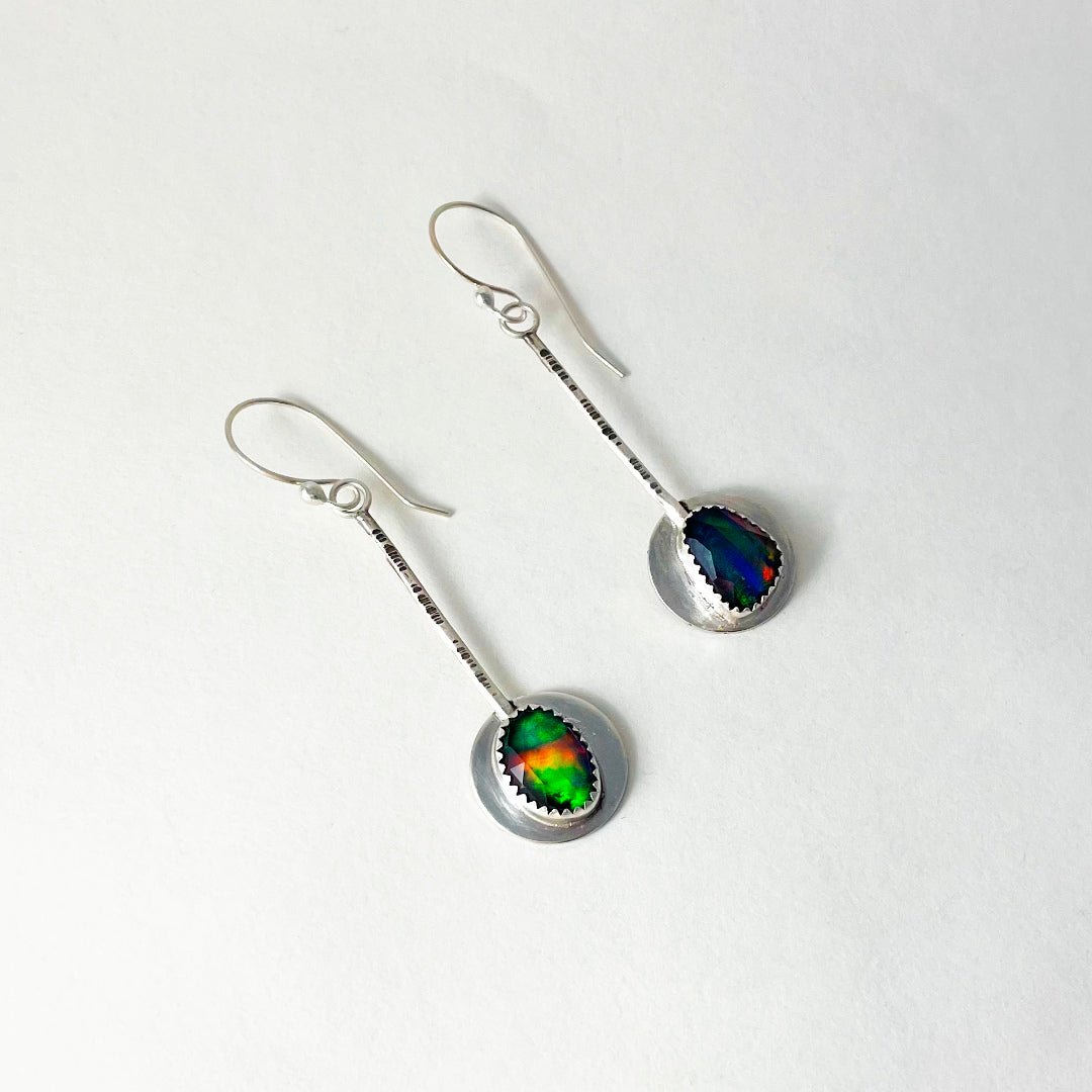 Rosecut Aurora Opal Pendulum Earrings