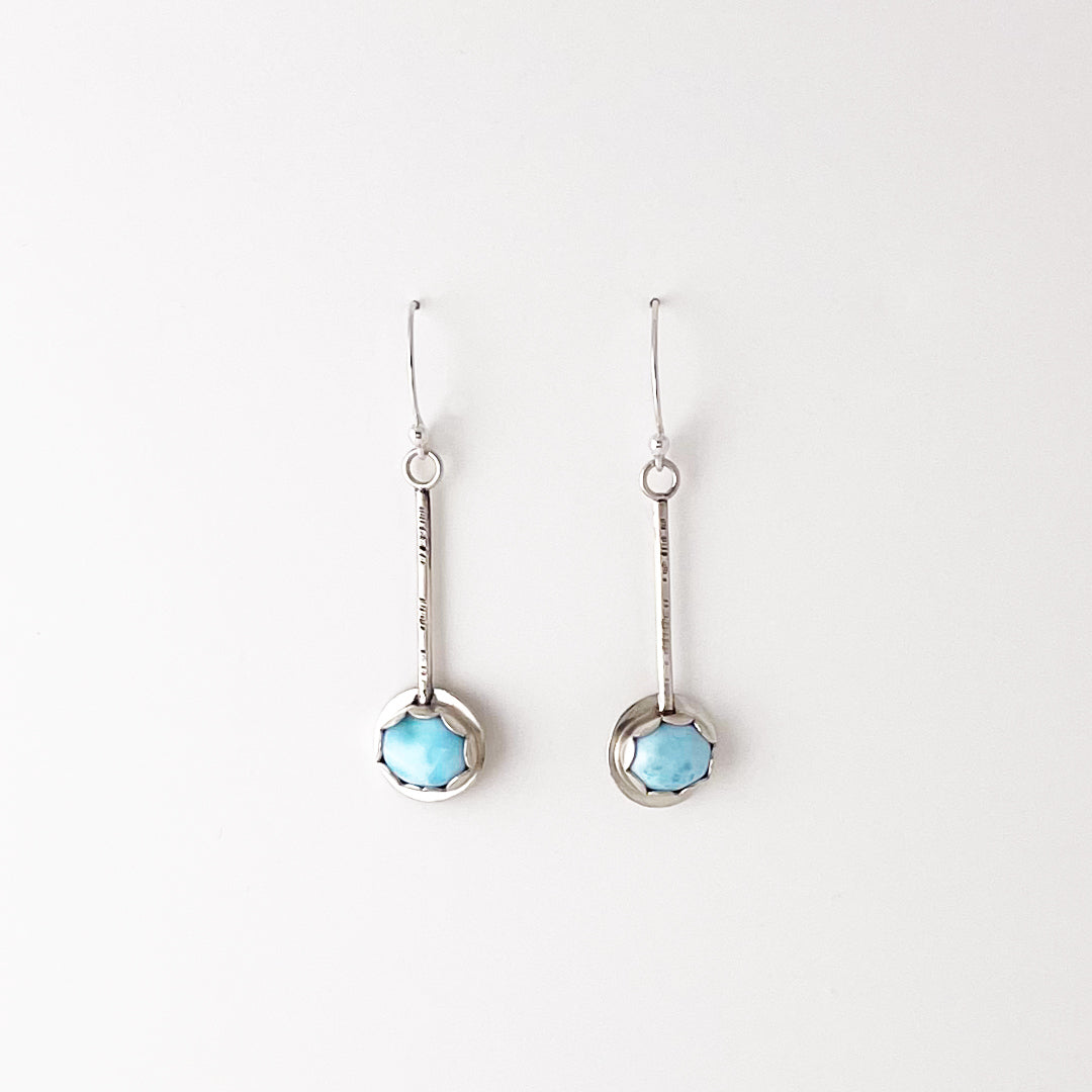 Larimar 2 Pendulum Earrings