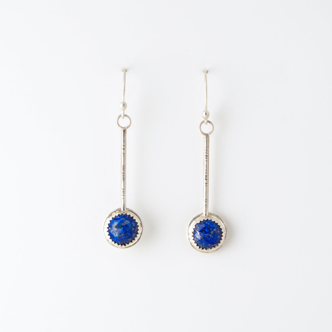 Rosecut Lapis Pendulum Earrings