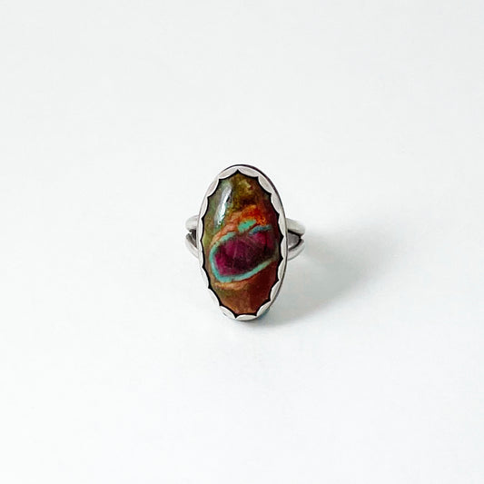 Ruby Fuchsite Oval Ring