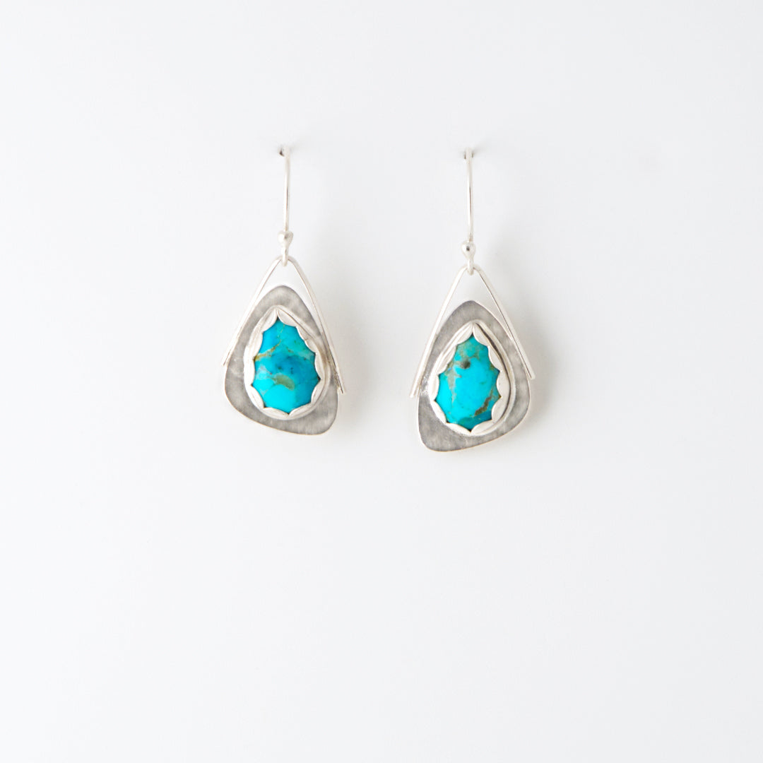 Teardrop Mojave Turquoise Wing Earrings