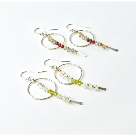 Thread The Needle Gems Wrapped Earrings