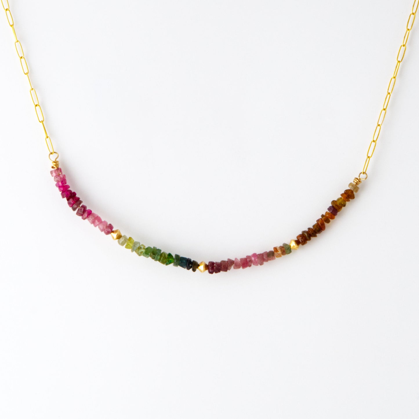 Multi Tourmaline Ombre 14/20 Gold Filled Necklace