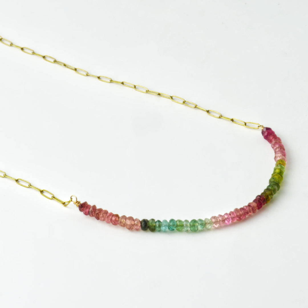 Multi Tourmaline Ombre 14/20 Gold Filled Necklace