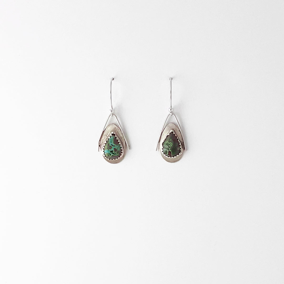 Nada Hoop Earrings - Turquoise in Silver - Small – Patrick Mavros