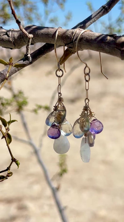 Gemstones Drop Palo Verde Earrings