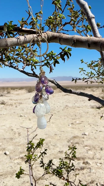 Gemstones Drop Palo Verde Lariat Necklace