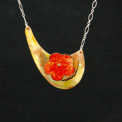 Imperial Crescent Enameled Necklace