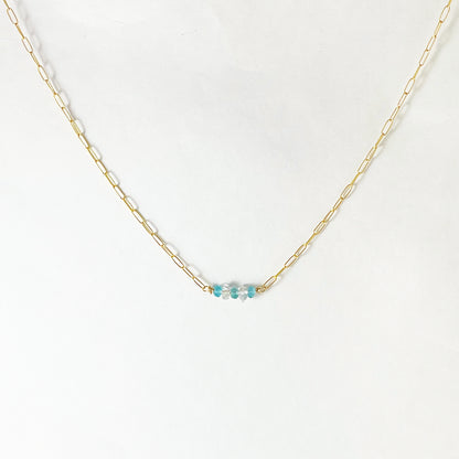 Herkimer Diamonds & Apatite Gembar Necklace