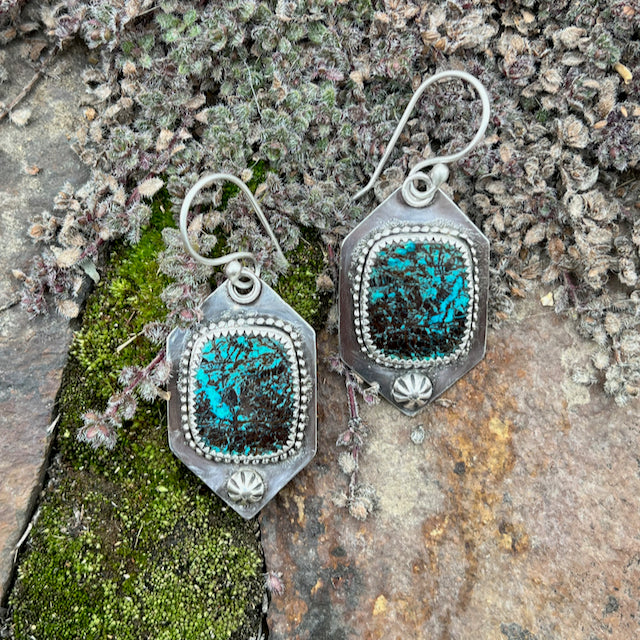 Goddess Azurite Earrings