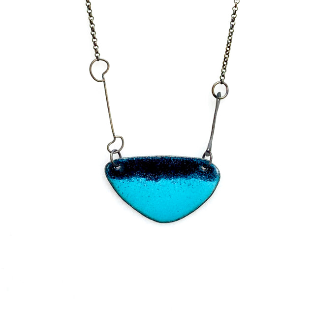 Euclidean Enameled Necklace - Rounded Triangle