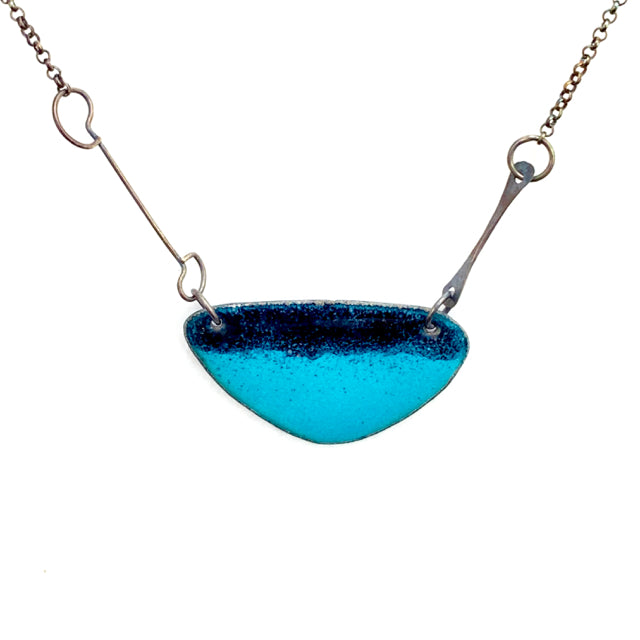 Euclidean Enameled Necklace - Rounded Triangle