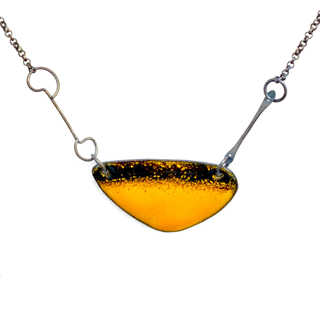 Euclidean Enameled Necklace - Rounded Triangle