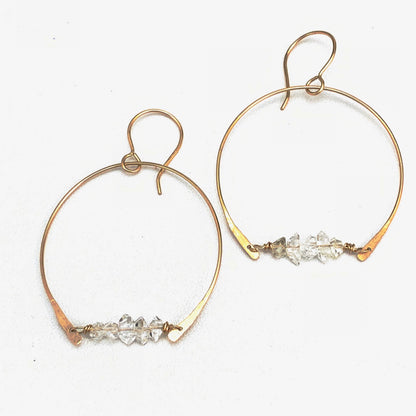 Herkimer Diamonds Hoop Earrings