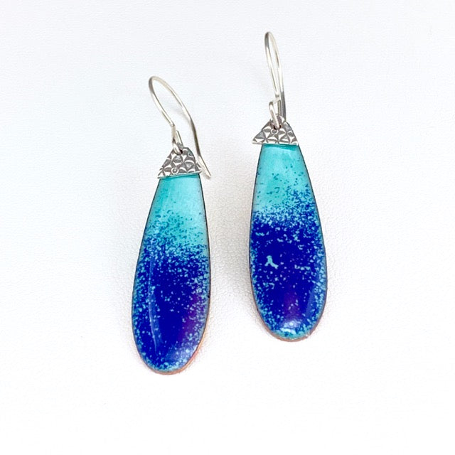 Serena Enameled Oblong Earrings