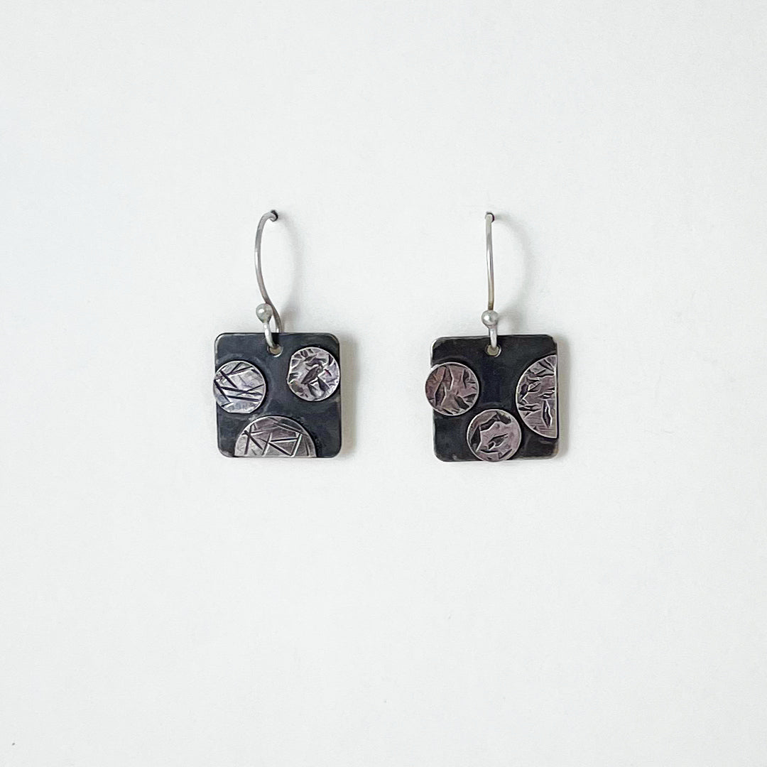 Rebels Square & Dots Earrings