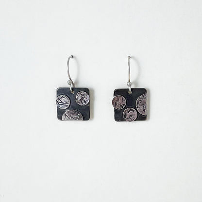 Rebels Square & Dots Earrings