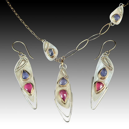 Tanzanite, Pink Sapphire Athena Necklace